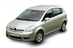 Коврики в салон (2 ряда) Toyota Corolla Verso 2001-2004 (E110 левый руль)